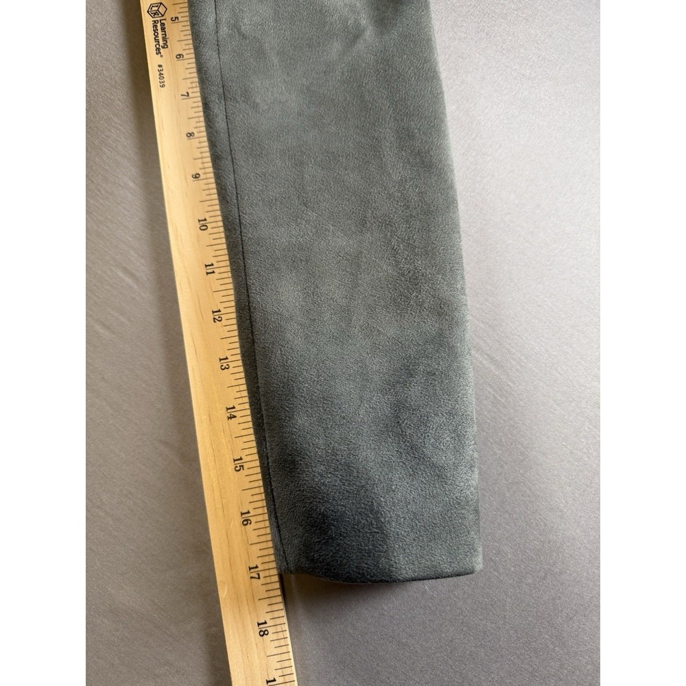 BB Dakota Steve Madden Faux Suede Moto Jacket Vegan Green Asymmetric Zip Small - Picture 14 of 14